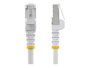 Startech Cable de Red Ethernet 1.5m Cat6a 10Gbps RJ45 Blindado (STP) Blanco para Router, PC, Consola - Alta Velocidad