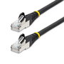 Startech Cable Ethernet CAT6a 2 m Negro - Cable de Red, Cable LAN RJ45, Blindado (STP), AWG24, 10 Gbps