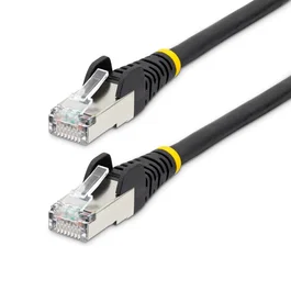 StarTech NLBK-DGSE-1M-CAT6A-PATCH Cable de Red Ethernet CAT6A Blindado S/FTP 10GbE, 1m Negro, LSZH, PoE++ 100W, Conectores RJ-45 sin Enganches