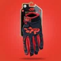 Fr-TEC Guantes de Conducción SimRacing FT7014 con Palma de Silicona y Tejido Capacitativo para Pantallas Táctiles - Talla Única, Negro/Rojo