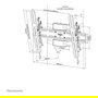 Neomounts Soporte de TV para columna WL35S-910BL16, inclinable, para pantallas de 40 a 75 pulgadas y hasta 50 kg, color negro, función antirrobo