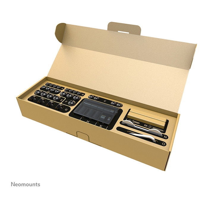 Neomounts Soporte de TV para columna WL35S-910BL16, inclinable, para pantallas de 40 a 75 pulgadas y hasta 50 kg, color negro, función antirrobo