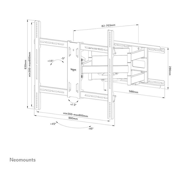 Neomounts WL40S-950BL18 Soporte Pared 55-110" Negro 125kg 300x200mm 800x600mm Neomounts WL40S-950BL18 Soporte Pared 55-110" Negro 125kg 300x200mm 800x600mm