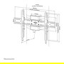 Newstar WL30S-910BL16 Soporte de TV de columna fijo para pantallas 40-75 pulgadas, Hasta 50 kg, Diámetro mástil 25-100 cm, Interfaz VESA 200x100 a 600x400 mm, Color negro