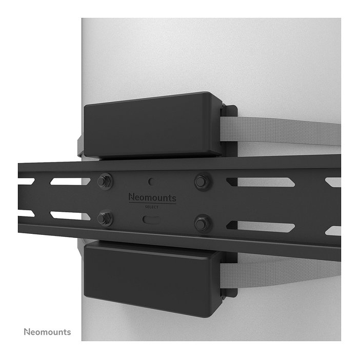 Newstar WL30S-910BL16 Soporte de TV de columna fijo para pantallas 40-75 pulgadas, Hasta 50 kg, Diámetro mástil 25-100 cm, Interfaz VESA 200x100 a 600x400 mm, Color negro