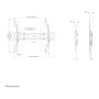 Neomounts WL30S-950BL19 Soporte de Pared Fijo para TV/Pantalla 55-115" (139-292 cm), 160 kg, VESA 1500x900, Bloqueable, Negro