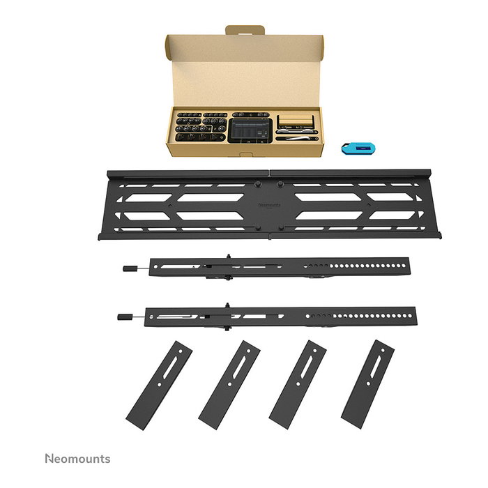 Neomounts WL30S-950BL19 Soporte de Pared Fijo para TV/Pantalla 55-115" (139-292 cm), 160 kg, VESA 1500x900, Bloqueable, Negro