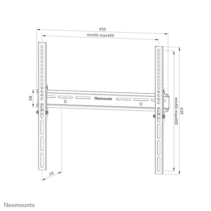 Neomounts WL30-350BL14 Soporte de Pared Fijo para Pantallas de 32 a 65 Pulgadas, Soporta hasta 40 kg, VESA 50x50-400x400, Profundidad 3.9 cm, Bloqueable, Negro Neomounts WL30-350BL14 Soporte de Pared Fijo para Pantallas de 32 a 65 Pulgadas, Soporta hasta 40 kg, VESA 50x50-400x400, Profundidad 3.9 cm, Bloqueable, Negro
