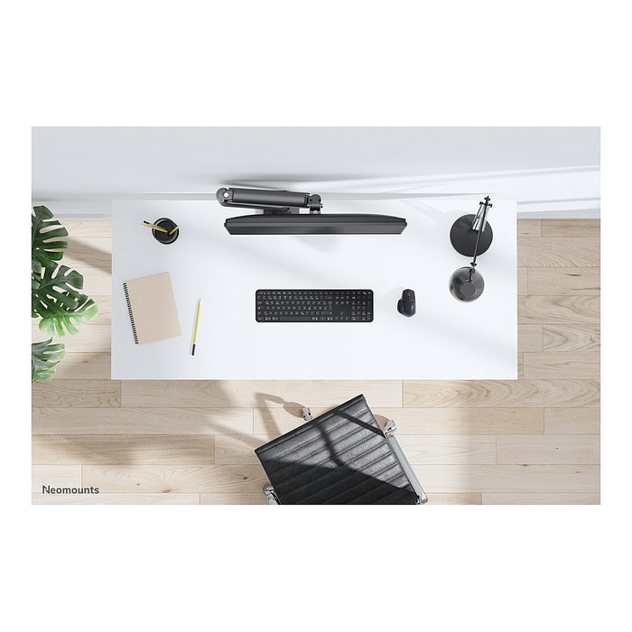 Neomounts DS70-450BL1 Soporte de Monitor para Escritorio, Brazo de Gas para Pantallas de 17 a 42 Pulgadas, Carga 15 kg, Ajuste de Altura e Inclinación, Color Negro