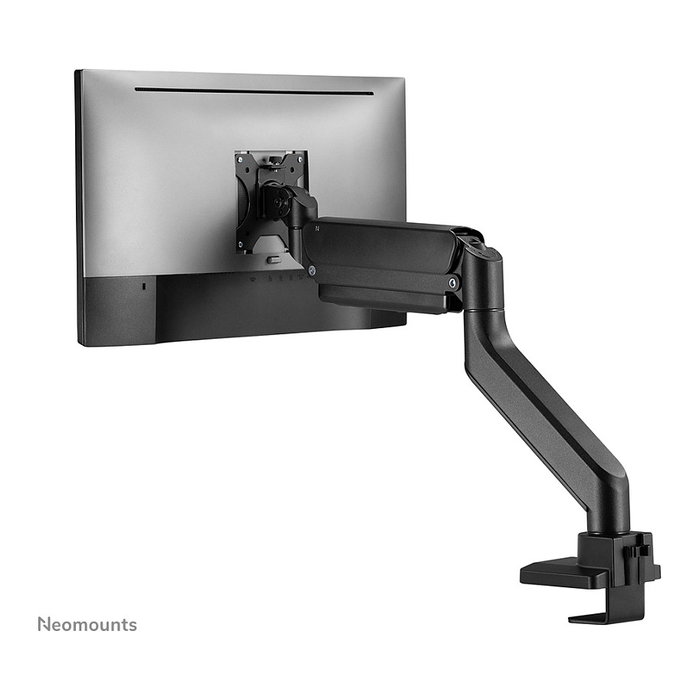 Neomounts DS70-450BL1 Soporte de Monitor para Escritorio, Brazo de Gas para Pantallas de 17 a 42 Pulgadas, Carga 15 kg, Ajuste de Altura e Inclinación, Color Negro