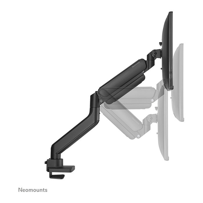Neomounts DS70-450BL1 Soporte de Monitor para Escritorio, Brazo de Gas para Pantallas de 17 a 42 Pulgadas, Carga 15 kg, Ajuste de Altura e Inclinación, Color Negro