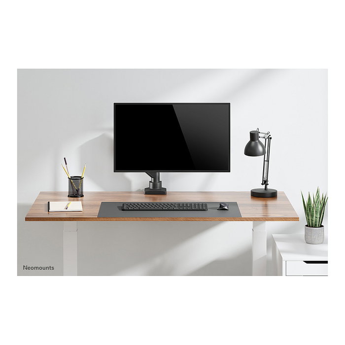 Neomounts DS70-450BL1 Soporte de Monitor para Escritorio, Brazo de Gas para Pantallas de 17 a 42 Pulgadas, Carga 15 kg, Ajuste de Altura e Inclinación, Color Negro