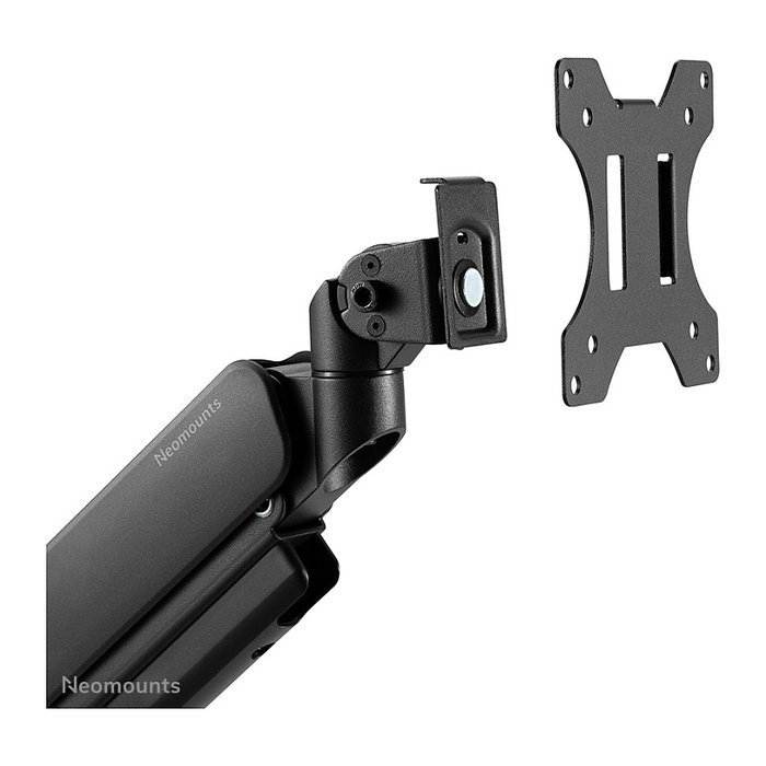 Neomounts DS70-450BL1 Soporte de Monitor para Escritorio, Brazo de Gas para Pantallas de 17 a 42 Pulgadas, Carga 15 kg, Ajuste de Altura e Inclinación, Color Negro