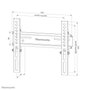 Neomounts WL30-350BL12 Soporte de Pared Fijo para TV/Monitor 24-55", 30 kg, VESA 50x50-200x200, 3.9 cm, Bloqueable, Negro