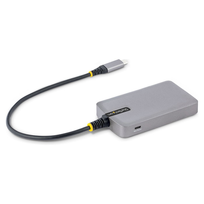 Startech Hub USB-C 5 en 1 con 3 Puertos USB 3.2 Gen 1 y Ethernet Gigabit - Gris