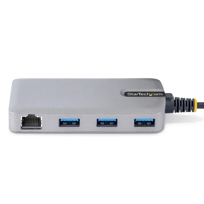 StarTech.com Hub USB-C con 3 puertos USB-A y Ethernet Gigabit Gris