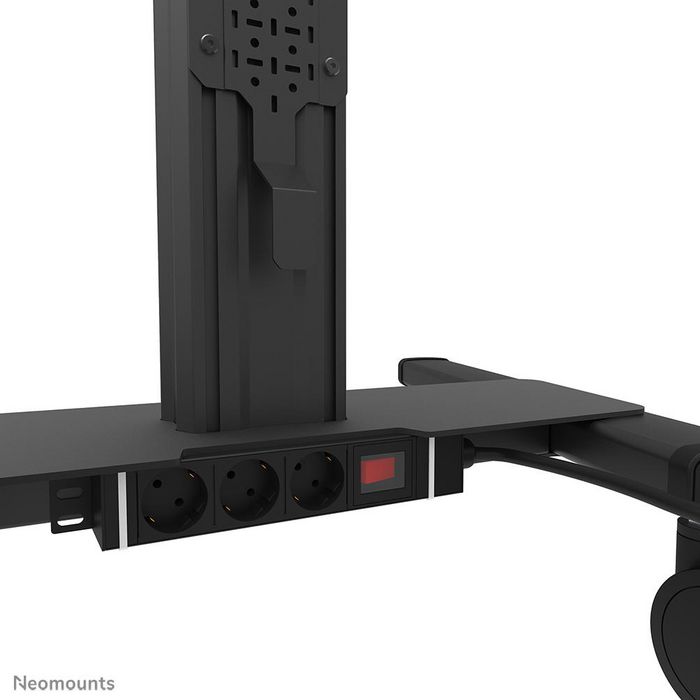 Neomounts FL50S-825BL1 MOVE Up - Carro Móvil para Pantalla de 37-75 pulgadas (hasta 70 kg), Altura Ajustable 104-s157 cm, Certificado TÜV, Color Negro
