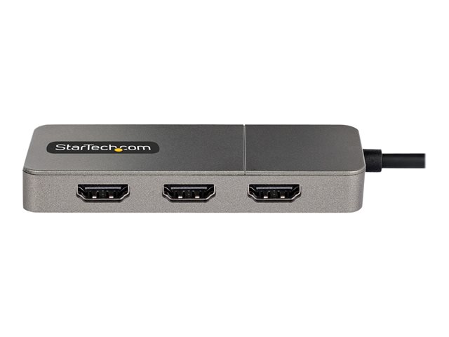 StarTech Adaptador USB-C a Triple HDMI MST, 3 Puertos 4K 60Hz, DisplayPort 1.4 Alt Mode, DSC, HDR - Hub para Laptop/PC