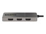 StarTech Adaptador USB-C a Triple HDMI MST, 3 Puertos 4K 60Hz, DisplayPort 1.4 Alt Mode, DSC, HDR - Hub para Laptop/PC