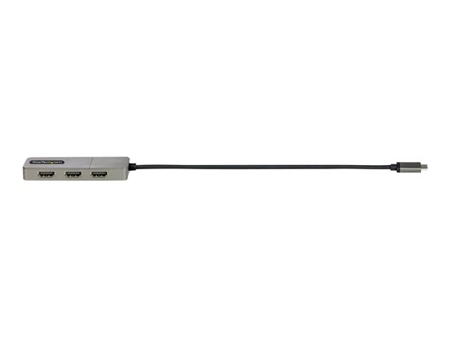 StarTech Adaptador USB-C a Triple HDMI MST, 3 Puertos 4K 60Hz, DisplayPort 1.4 Alt Mode, DSC, HDR - Hub para Laptop/PC