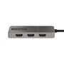 StarTech MST14CD123HD Hub Adaptador USB-C a HDMI Triple MST - 3 Puertos HDMI 4K 60Hz HDR DP 1.4 DSC - Compatible con Thunderbolt 3/4 y USB4 para Windows