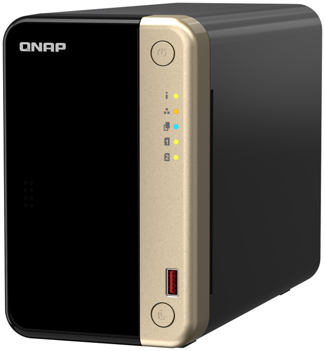 QNAP TS-264-8G NAS con procesador Intel Celeron, 8 GB RAM y 2 bahías QNAP TS-264-8G NAS con procesador Intel Celeron, 8 GB RAM y 2 bahías