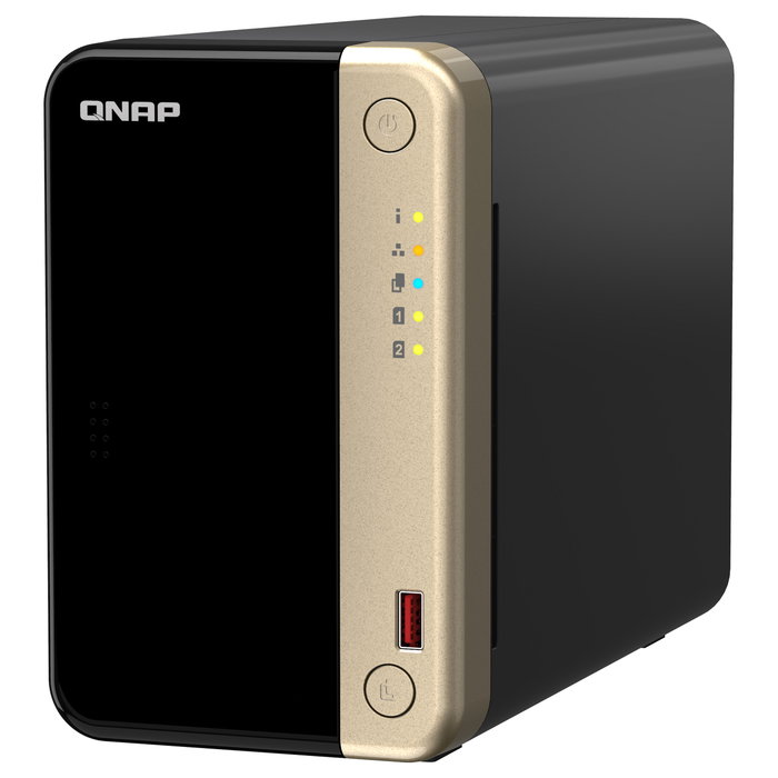 QNAP TS-264-8G NAS con procesador Intel Celeron, 8 GB RAM y 2 bahías QNAP TS-264-8G NAS con procesador Intel Celeron, 8 GB RAM y 2 bahías
