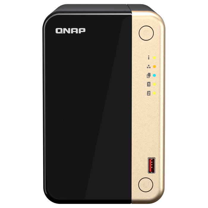 QNAP TS-264-8G NAS con procesador Intel Celeron, 8 GB RAM y 2 bahías QNAP TS-264-8G NAS con procesador Intel Celeron, 8 GB RAM y 2 bahías