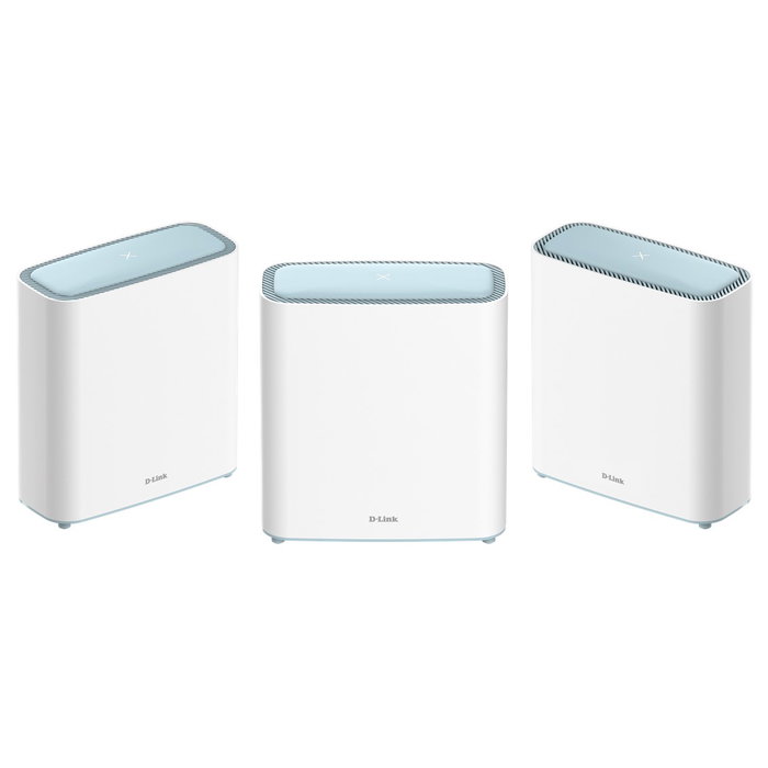 D-Link Eagle Pro AI Kit Wi-Fi 6 Mesh AX3200 M32-3, 3 Nodos, Cobertura Hasta 740 m², IA, 2402 Mbps 5GHz, MU-MIMO, OFDMA, WPA3, Gigabit Ethernet, Modo Extensor/Router D-Link Eagle Pro AI Kit Wi-Fi 6 Mesh AX3200 M32-3, 3 Nodos, Cobertura Hasta 740 m², IA, 2402 Mbps 5GHz, MU-MIMO, OFDMA, WPA3, Gigabit Ethernet, Modo Extensor/Router