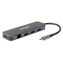 D-Link DUB-2334 Concentrador USB Hub de 4 Puertos USB 3.0 en Color Gris