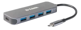 D-Link Hub USB-C a 4 puertos USB 3.0 con Power Delivery de 60W