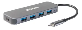 D-Link DUB-2340 Hub USB Tipo C 3.2 Gen 1, 5 Gbps, 60W, Gris