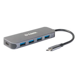 D-Link DUB-2340 Hub USB-C a 4 Puertos USB 3.0 y 1 USB-C, 60W