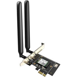 Tenda Adaptador PCIe WiFi 6 E33 AX5400, Doble Banda 2.4GHz/5GHz, Hasta 574+2402 Mbps, Bluetooth, Antenas Desmontables, para Windows 10/11