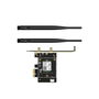Tenda Adaptador PCIe WiFi 6 E33 AX5400, Doble Banda 2.4GHz/5GHz, Hasta 574+2402 Mbps, Bluetooth, Antenas Desmontables, para Windows 10/11