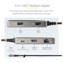 StarTech.com Adaptador Multipuertos USB-C 5 en 1 HDMI 4K60 PD 100W GbE Gris