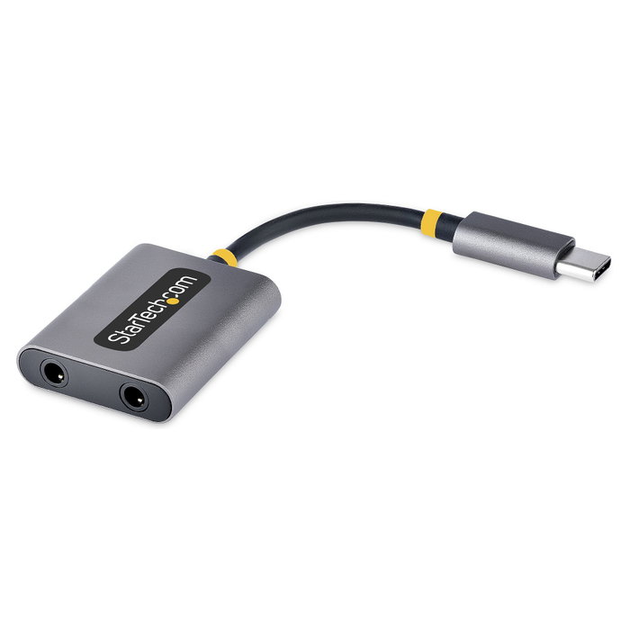 StarTech USB-C Audio Splitter - Adaptador USB Tipo C a 2 Auriculares con Micrófono y DAC 24 Bits StarTech USB-C Audio Splitter - Adaptador USB Tipo C a 2 Auriculares con Micrófono y DAC 24 Bits