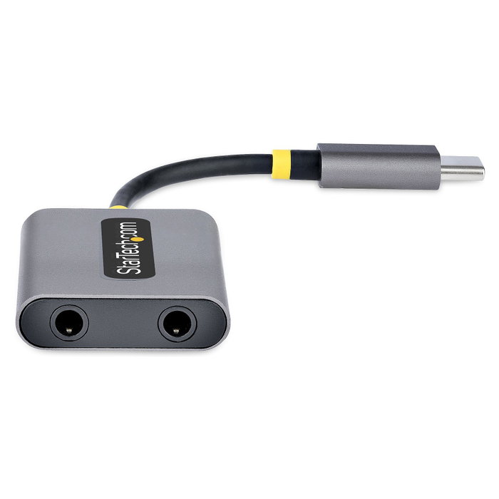 StarTech USB-C Audio Splitter - Adaptador USB Tipo C a 2 Auriculares con Micrófono y DAC 24 Bits StarTech USB-C Audio Splitter - Adaptador USB Tipo C a 2 Auriculares con Micrófono y DAC 24 Bits