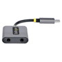 StarTech USB-C Audio Splitter - Adaptador USB Tipo C a 2 Auriculares con Micrófono y DAC 24 Bits