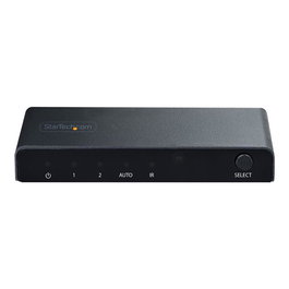 StarTech.com Switch Conmutador HDMI 2 Puertos 8K 60Hz HDR10+ con Mando y Cable, Compatible con VRR, Dolby Atmos y DTS:X