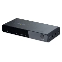 Startech.com Conmutador HDMI 2.1 Switch de 2 Puertos - Soporte 8K 60Hz / 4K 120Hz 144Hz - HDR10+, VRR, ALLM, CEC - Audio 7.1 - Mando a Distancia Incluido - 2PORT-HDMI-SWITCH-8K