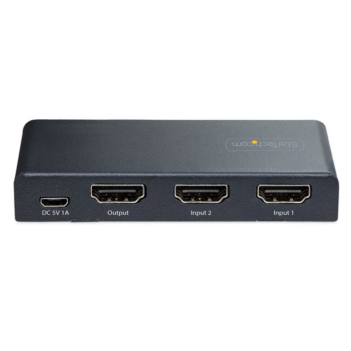Startech.com Conmutador HDMI 2.1 Switch de 2 Puertos - Soporte 8K 60Hz / 4K 120Hz 144Hz - HDR10+, VRR, ALLM, CEC - Audio 7.1 - Mando a Distancia Incluido - 2PORT-HDMI-SWITCH-8K