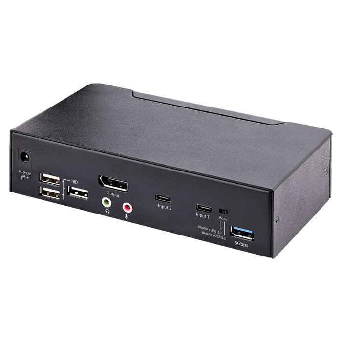 Startech Conmutador KVM USB-C de 2 Puertos DisplayPort 4K 60Hz, Audio 3.5mm, Hub 4x USB y 2x USB-A 3.2 Gen 1 de 5 Gbps Startech Conmutador KVM USB-C de 2 Puertos DisplayPort 4K 60Hz, Audio 3.5mm, Hub 4x USB y 2x USB-A 3.2 Gen 1 de 5 Gbps