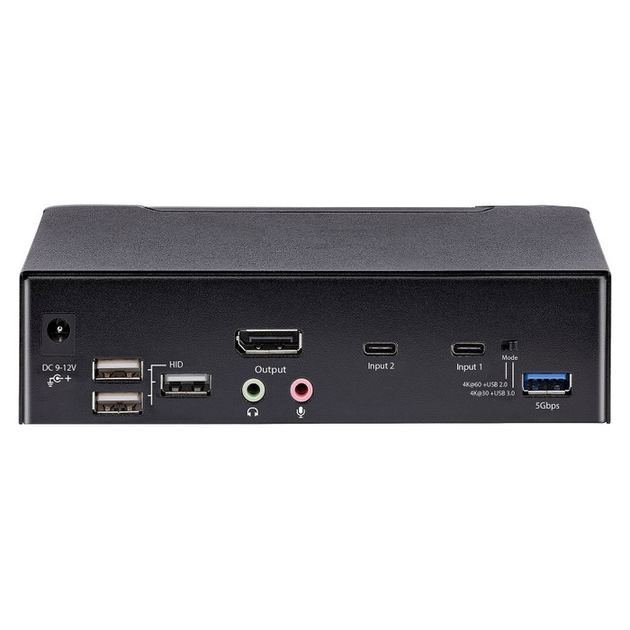 Startech Conmutador KVM USB-C de 2 Puertos DisplayPort 4K 60Hz, Audio 3.5mm, Hub 4x USB y 2x USB-A 3.2 Gen 1 de 5 Gbps Startech Conmutador KVM USB-C de 2 Puertos DisplayPort 4K 60Hz, Audio 3.5mm, Hub 4x USB y 2x USB-A 3.2 Gen 1 de 5 Gbps