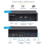 Startech Conmutador KVM USB-C de 2 Puertos DisplayPort 4K 60Hz, Audio 3.5mm, Hub 4x USB y 2x USB-A 3.2 Gen 1 de 5 Gbps