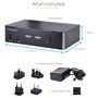 Startech Conmutador KVM USB-C de 2 Puertos DisplayPort 4K 60Hz, Audio 3.5mm, Hub 4x USB y 2x USB-A 3.2 Gen 1 de 5 Gbps
