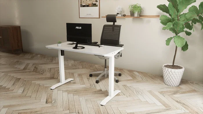 Urban Factory EED25UF Escritorio para ordenador blanco regulable en altura