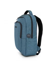 Urban Factory ECB24UF Mochila para Portátil 35,8 cm (14.1") Azul, Poliéster Reciclado, Compartimento para Tablet, Múltiples Bolsillos