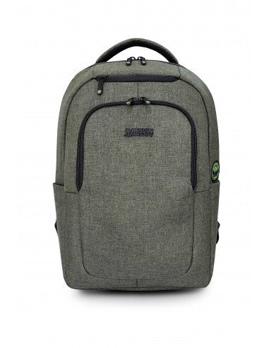 Urban Factory ECB34UF Mochila para Portátil 35,8 cm (14.1") - Caqui, Poliéster Reciclado, Compartimento para Tablet, Múltiples Bolsillos