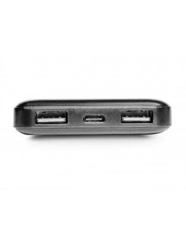 Urban Factory UPB05UF Batería Externa Polímero 5000 mAh Negro, Carga Rápida, USB-C, 2 Puertos USB, Compacta 63x94x14 mm